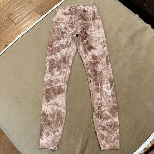 Lululemon Align 25” Copper shine (metallic) Tie-Dye Leggings sz 2